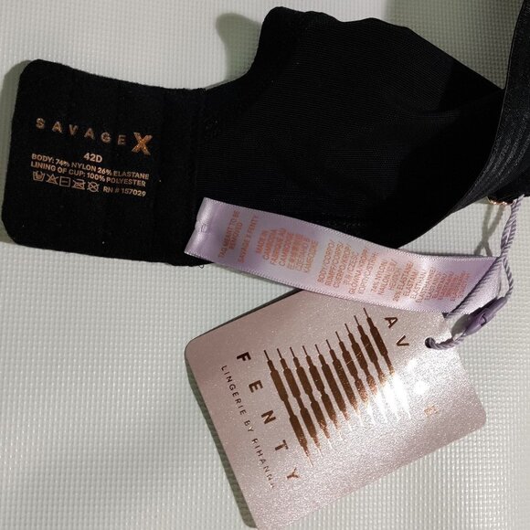 Savage Fenty X Rihanna Bra Black Size 42D New NWT - Picture 4 of 4